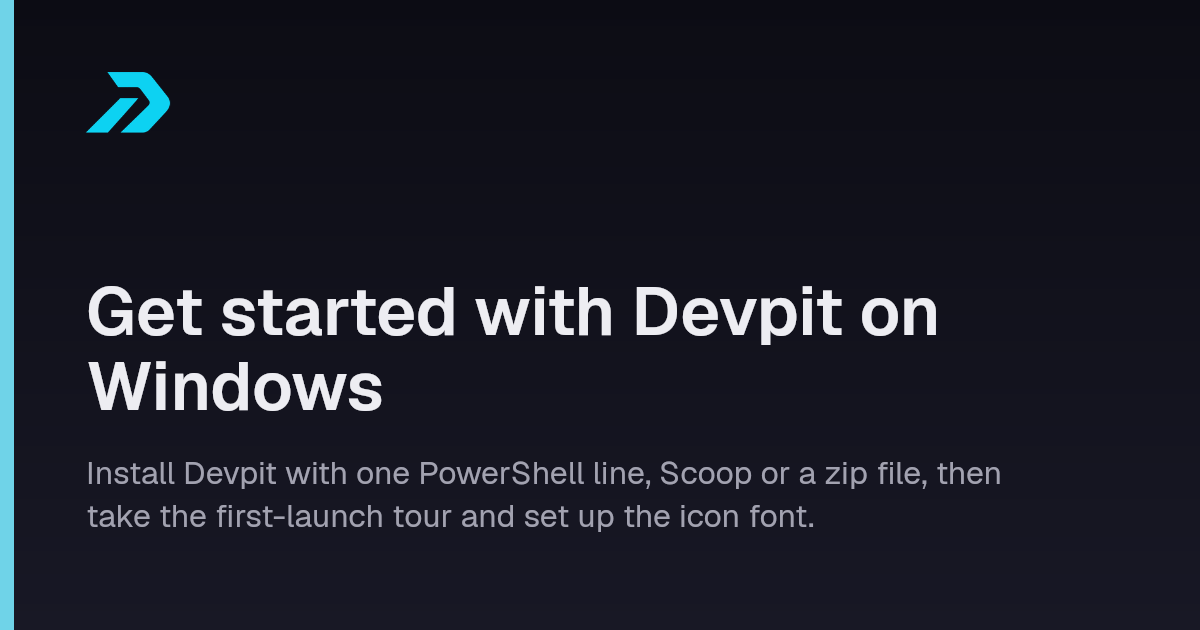 Get started with Devpit on Windows | Devpit Docs